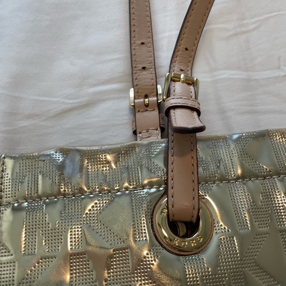 Gold Michael Kors logo tote bag - Picture 2 of 5